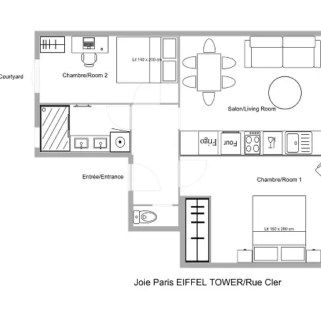 Joie Tour Eiffel - Rue Cler Apartment Paris